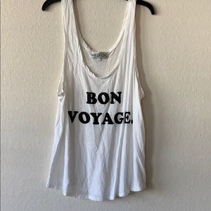 White wild fox tank Sz L